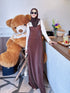 Ladies Pleated Spaghetti Straps Long Maxi Dresses
